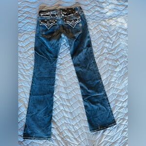 Miss Me Bootcut Jeans Size 28 | Embellished Pockets | Medium Wash | Boot Cut